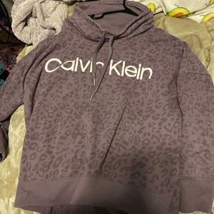 Purple Calvin Klein cheetah sweatshirt